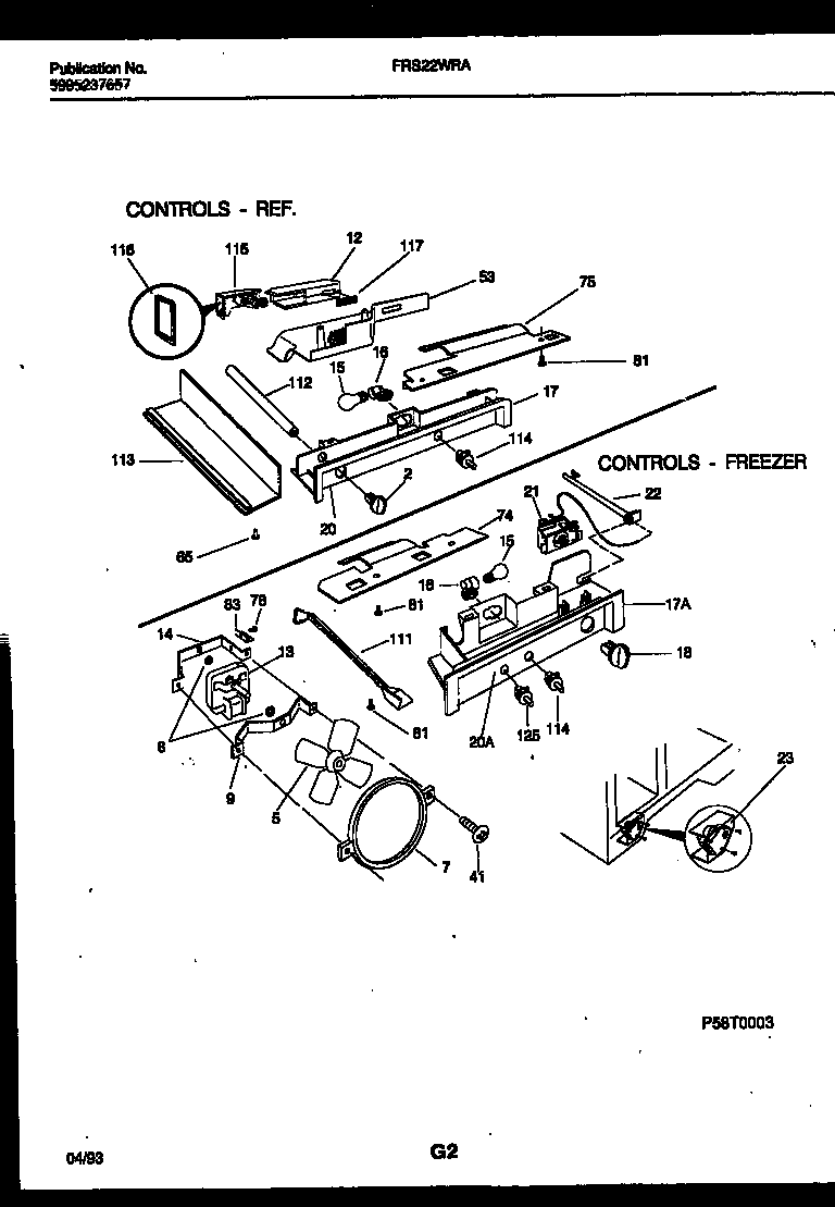 Refrigerator control assembly, damper control assembly and f