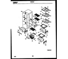 Frigidaire FRS24WRAW1 shelves and supports diagram