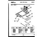 Frigidaire REG435LRW2 cooktop and broiler parts diagram