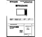 Frigidaire MCT1390A1 front cover diagram