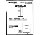 Frigidaire FRS22WNAD0 front cover diagram
