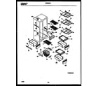 Frigidaire FRS22WNAD0 shelves and supports diagram