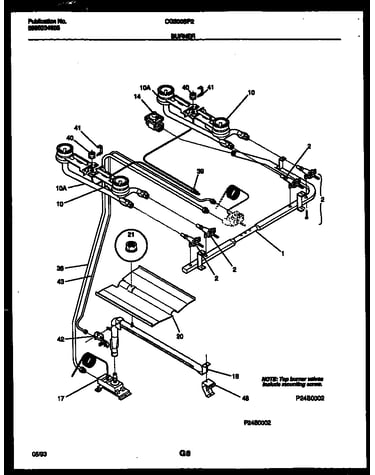 Burner, manifold and gas control
