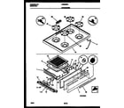 Gibson CG300SP2W2 cooktop and broiler drawer parts diagram