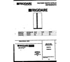 Frigidaire FRS20HRAW2 front cover diagram