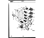 Frigidaire FRS20HRAW2 shelves and supports diagram