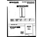 Frigidaire FRS22PRAW2 front cover diagram
