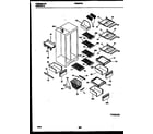 Frigidaire FRS22PRAD2 shelves and supports diagram