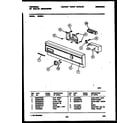 Tappan DB400A1 console and control parts diagram