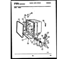 Tappan DB400A1 tub and frame parts diagram