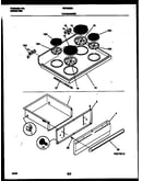 Cooktop and drawer parts