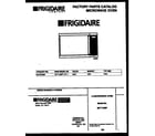 Frigidaire MCT1390P4 front cover diagram