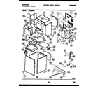Frigidaire LCE462AW1 cabinet parts and heater diagram