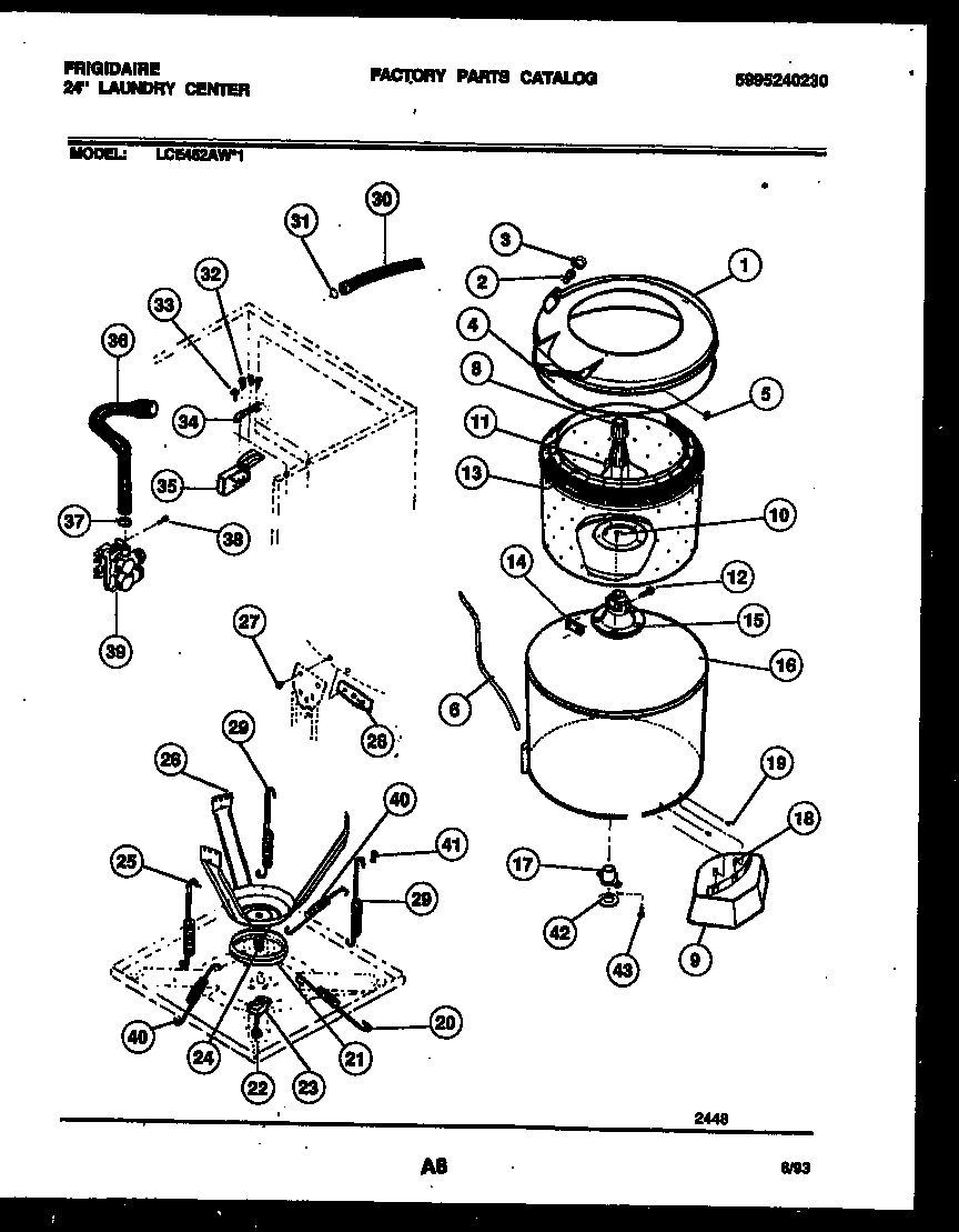 TUBS, WATER VALVE AND LID SWITCH