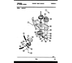 Frigidaire LCE441AW1 motor and idler arm clutch diagram