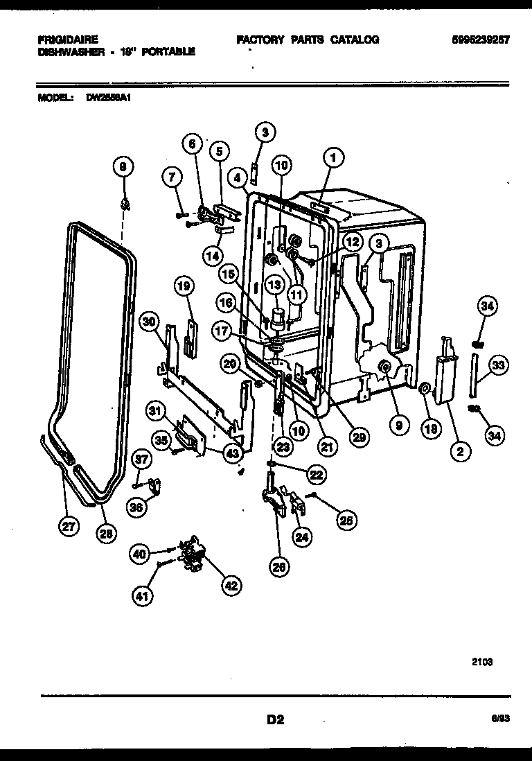 Tub and frame parts