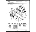 Frigidaire DW9000AWW1 console and control parts diagram
