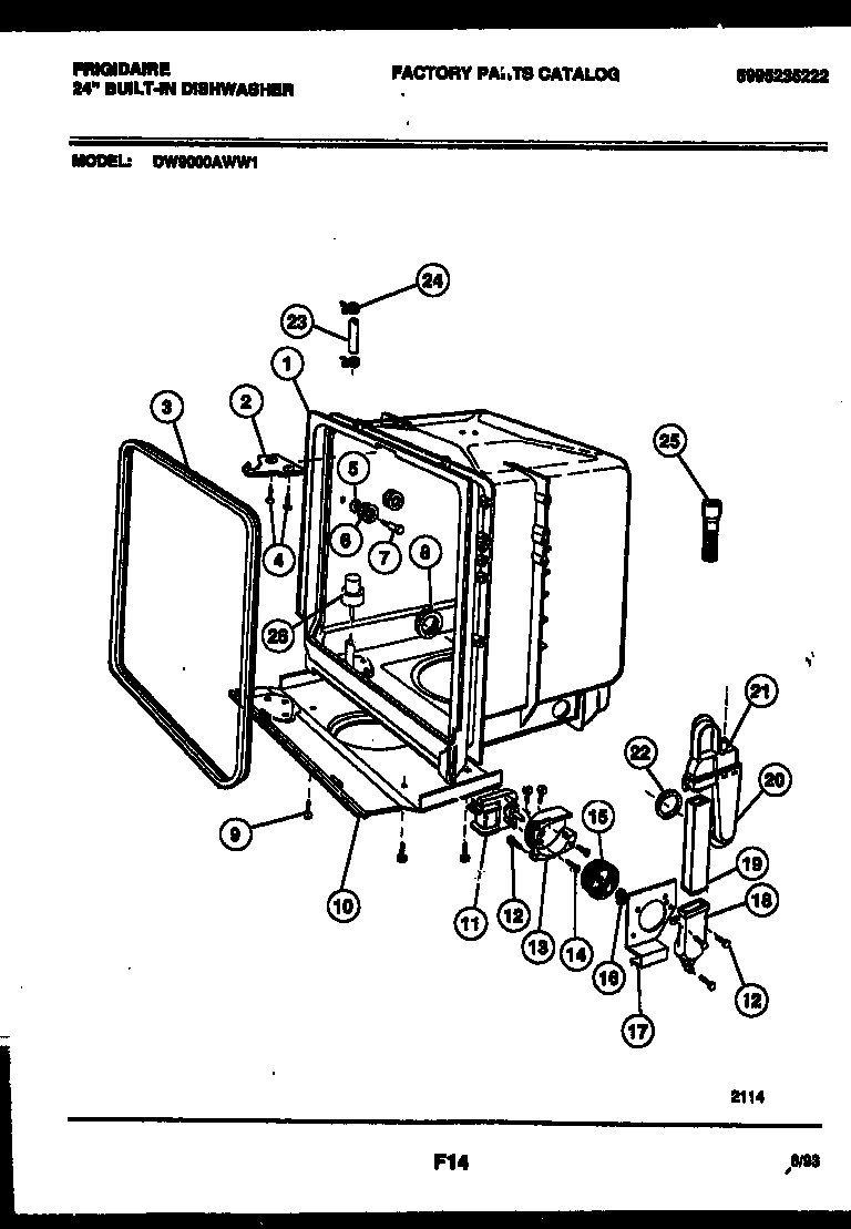 Tub and frame parts