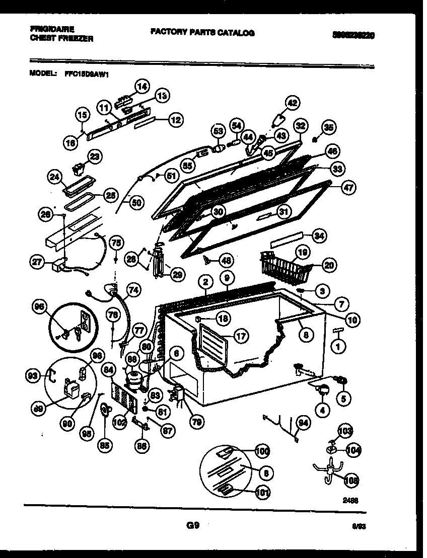 Chest freezer parts