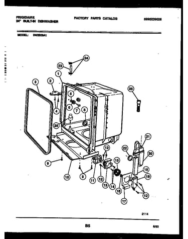 Tub and frame parts