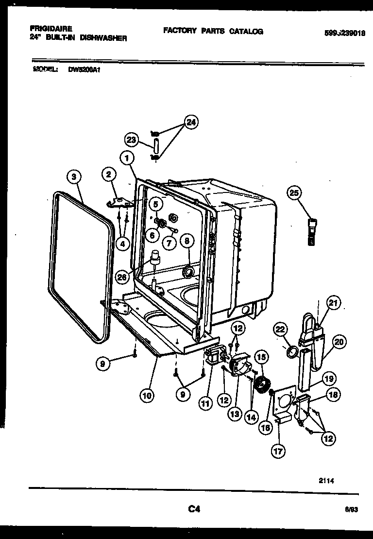 Tub and frame parts