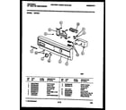 Frigidaire DB700AW1 console and control parts diagram