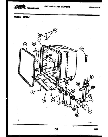 Tub and frame parts