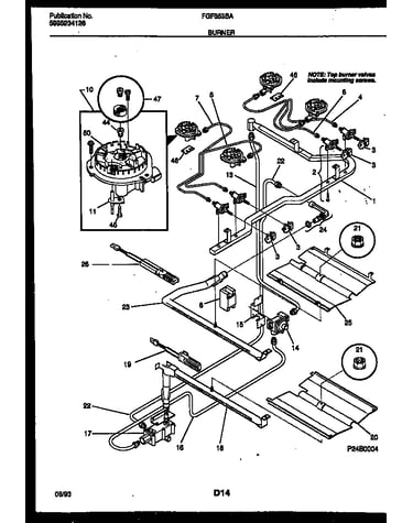 Burner, manifold and gas control