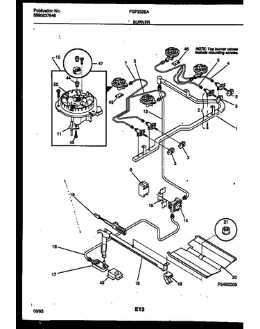 Burner, manifold and gas control
