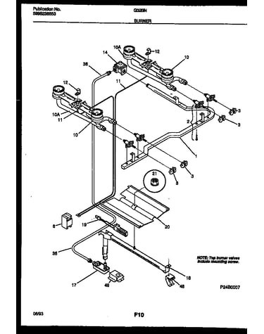 Burner, manifold and gas control