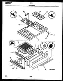 Cooktop and broiler drawer parts