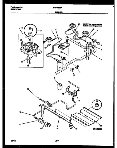 Burner, manifold and gas control
