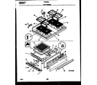Frigidaire FGF343BAWA cooktop and broiler drawer parts diagram