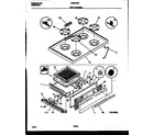 Tappan CG301SP2W2 cooktop and broiler drawer parts diagram