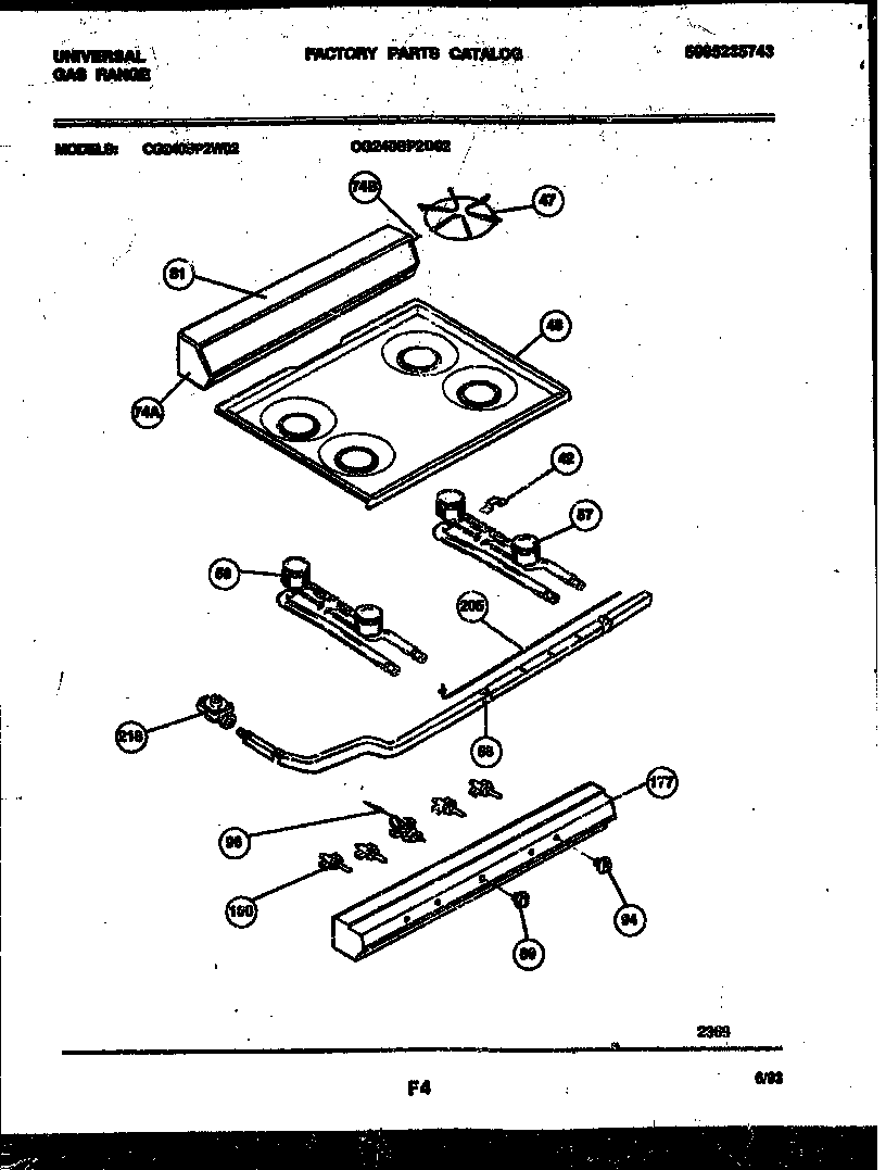 BACKGUARD, COOKTOP AND BURNER PARTS