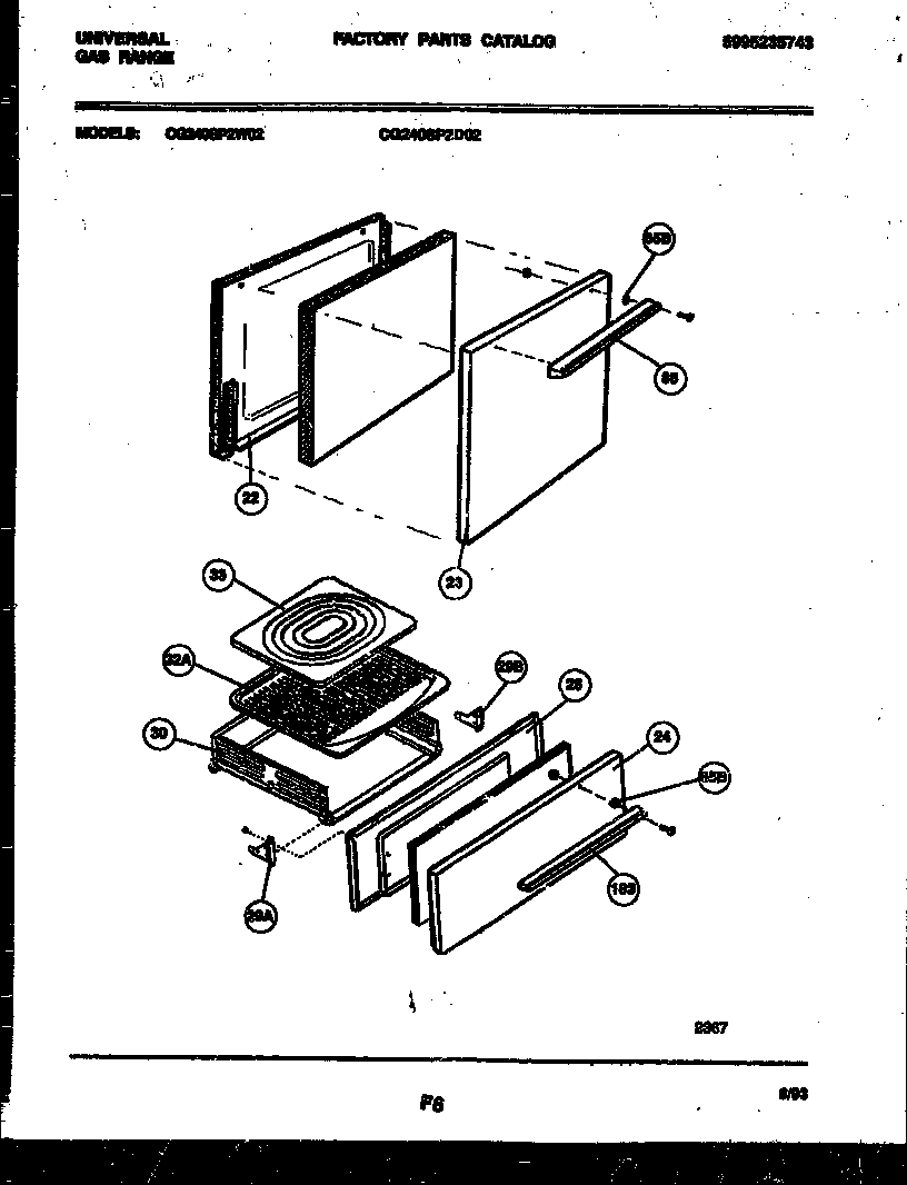 DOOR AND BROILER DRAWER PARTS