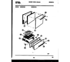 Tappan CG240SP2W2 door and broiler drawer parts diagram