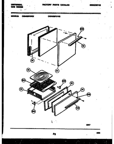 Door and broiler drawer parts