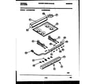 Kelvinator CP240SP2D2 backguard, cooktop and burner parts diagram