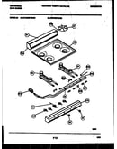 Backguard, cooktop and burner parts