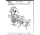 Frigidaire DG7000AWW1 cabinet and component parts diagram