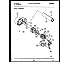 Frigidaire DG7000AWW1 blower and drive parts diagram