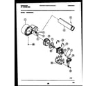 Frigidaire DG7200ADD1 blower and drive parts diagram