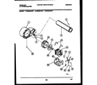 Frigidaire DE6500AWW1 blower and drive parts diagram