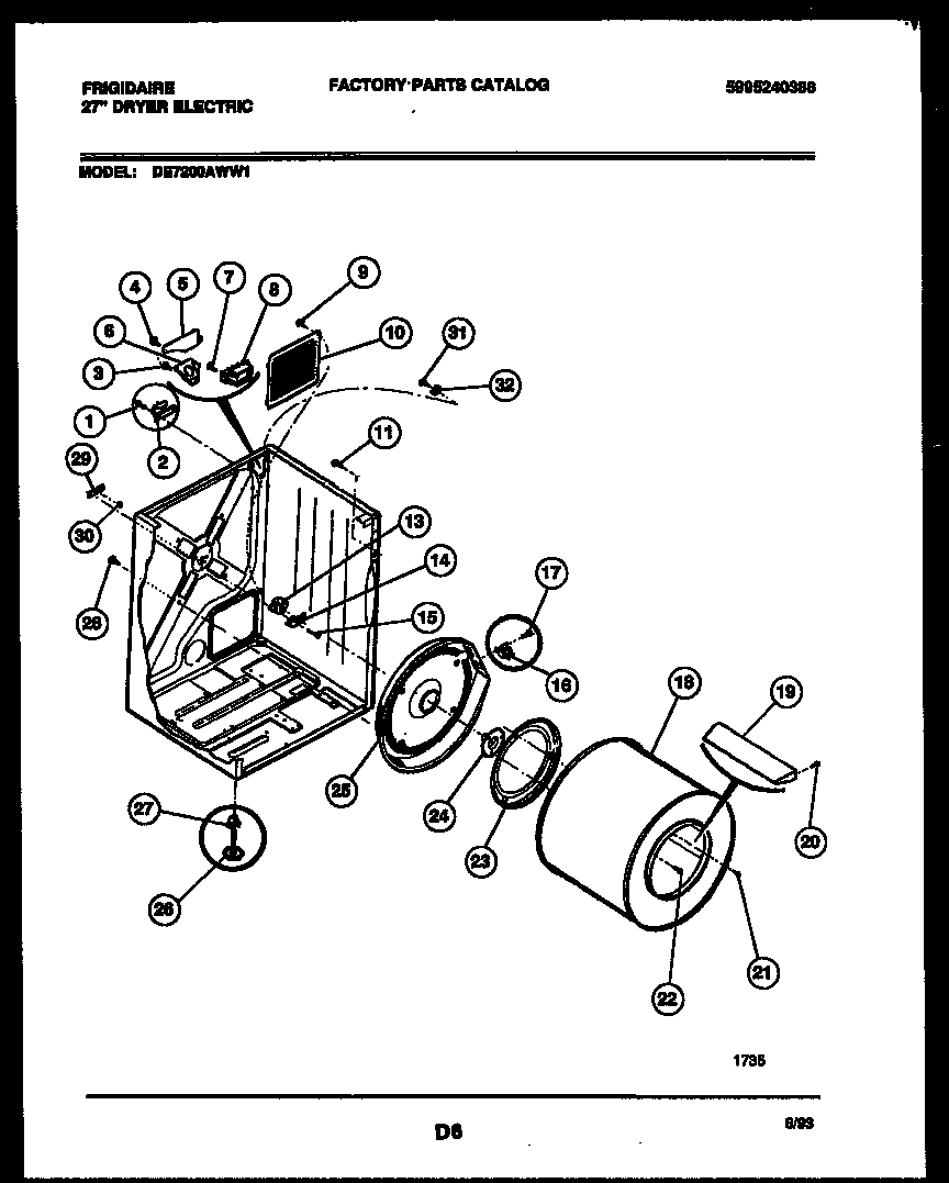 Cabinet and component parts