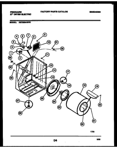 Cabinet and component parts