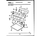 Frigidaire DE7200AWW1 console and control parts diagram