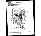 Frigidaire FFU20F6AW2 system and automatic defrost parts diagram