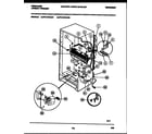 Frigidaire FFU16F6AW1 system and automatic defrost parts diagram