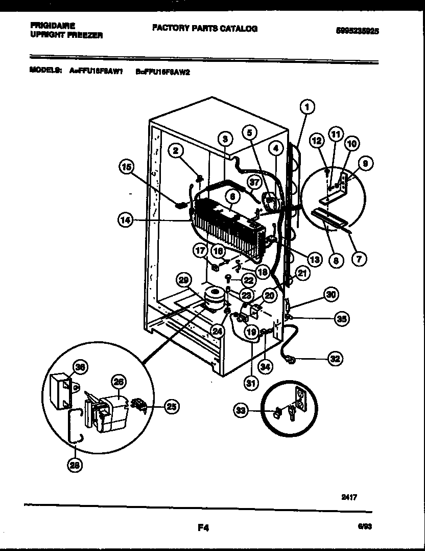 System and automatic defrost parts